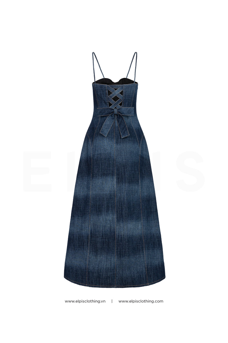 midi A-line jeans dress (not including brooch) | SS23D87