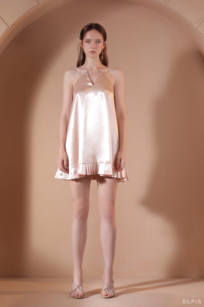 silk a line mini dress | EL23D89