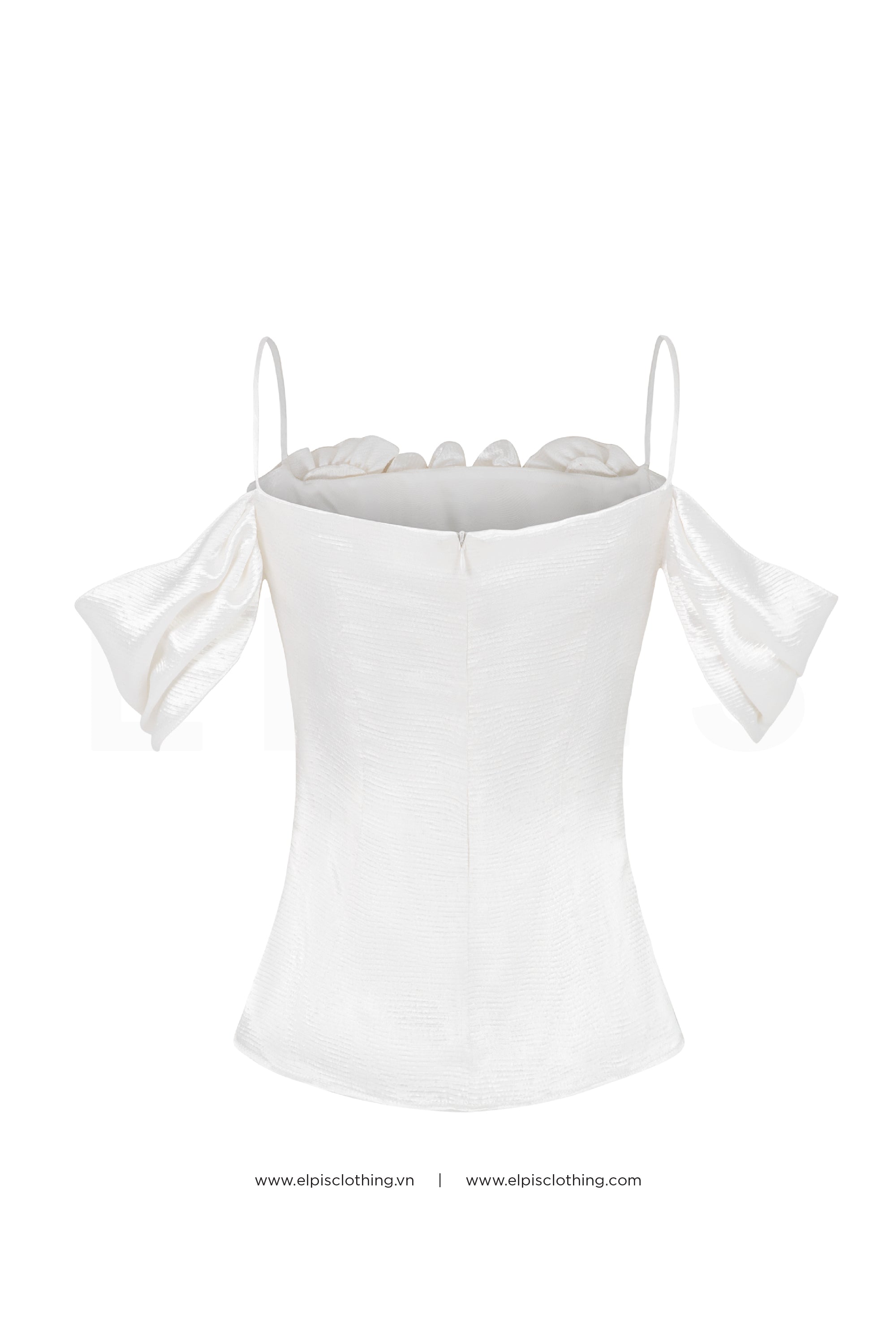 top featuring square neckline off-shoulder | SS23T97